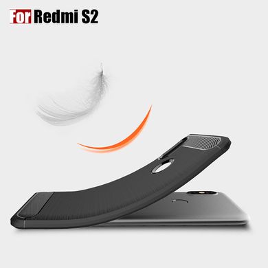 Силиконовый чехол Hybrid Carbon для Xiaomi Redmi S2 - Dark Blue