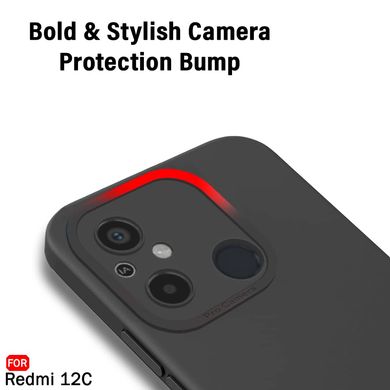 Защитный чехол Hybrid Premium Silicone Case для Xiaomi Redmi 12C - Crimson