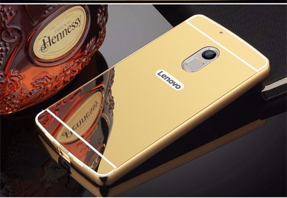 Металлический чехол для Lenovo Vibe X3 "золотой зеркальный"