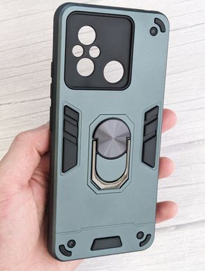 Ударопрочный чехол Transformer Ring для Xiaomi Redmi 12C - Dark Green