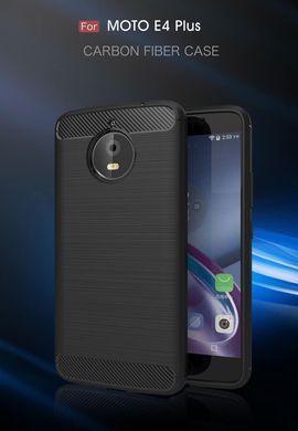 Силиконовый чехол Hybrid Carbon для Motorola Moto E4 Plus "черный"