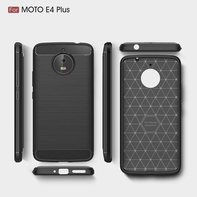 Силіконовий чохол Hybrid Carbon для Motorola Moto E4 Plus - Blue
