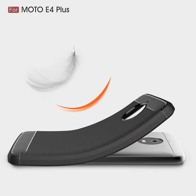 Силиконовый чехол Hybrid Carbon для Motorola Moto E4 Plus "синий"