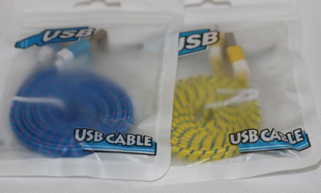 Кабель тканевый USB-microUSB 1M - Yellow
