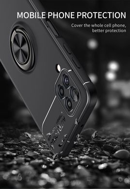 Защитный чехол Hybrid Magnet Ring для Samsung Galaxy M32 - Black+Gold