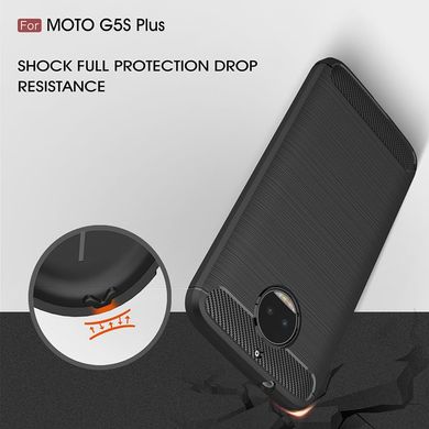 Защитный чехол Hybrid Carbon для Motorola Moto G5s Plus "синий"