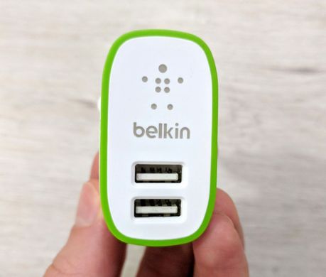 Набір мережевий ЗП Belkin 2USB 2.1A + автомобільний ЗП + кабель