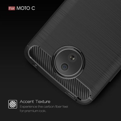Захисний чохол Hybrid Carbon для Motorola Moto C Plus - Black
