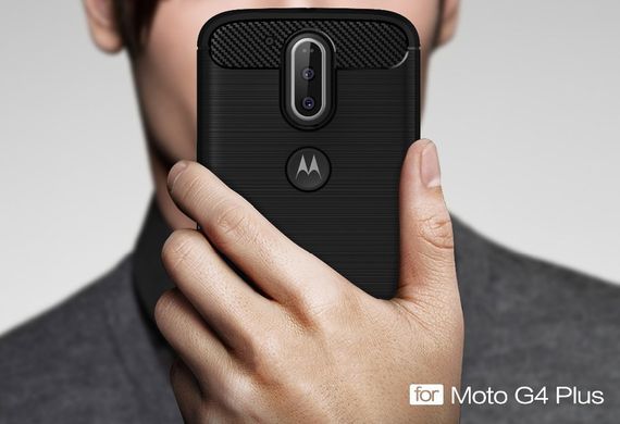 Захисний чохол Hybrid Carbon для Motorola Moto G4/G4 Plus