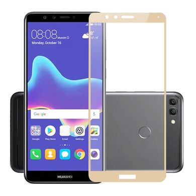 Full Cover защитное стекло для для Huawei Y9 (2018) - White