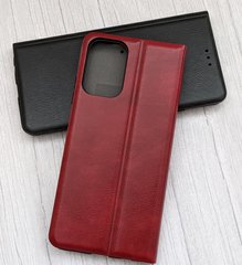 Чехол книжка BOSO Soft Matte для Xiaomi Redmi Note 10 / Note 10S - Dark Red