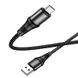 Кабель Hoco X50 Excellent USB - Micro USB 1m (2.4A) - Black (6580). Фото 2 із 5