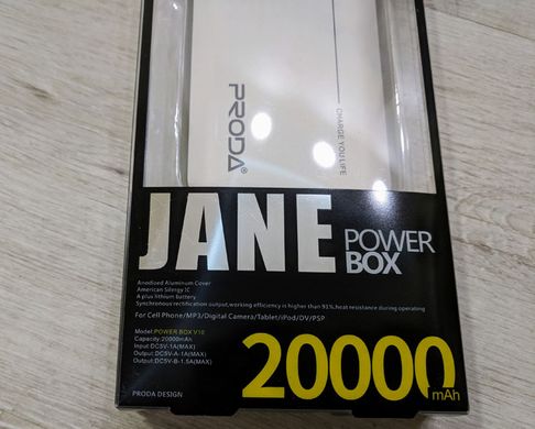 Портативна батарея Remax Power Bank Jane 20000 mAh White