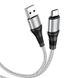 Кабель Hoco X50 Excellent USB - Micro USB 1m (2.4A) - White (16580). Фото 1 із 4