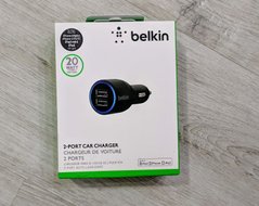 Автомобільний зарядний пристрій Belkin Car charger 2USB 2.1A Black