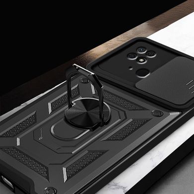 Ударопрочный чехол Hybrid Ring Camshield для Xiaomi Redmi 10C - Black