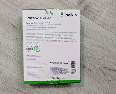 Автомобильное зарядное устройство Belkin Car charger 2USB 2.1A Black