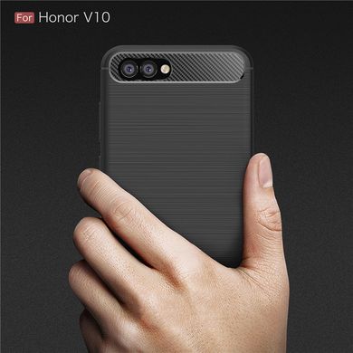 Силиконовый чехол Hybrid Carbon для Huawei Honor V10 - Black