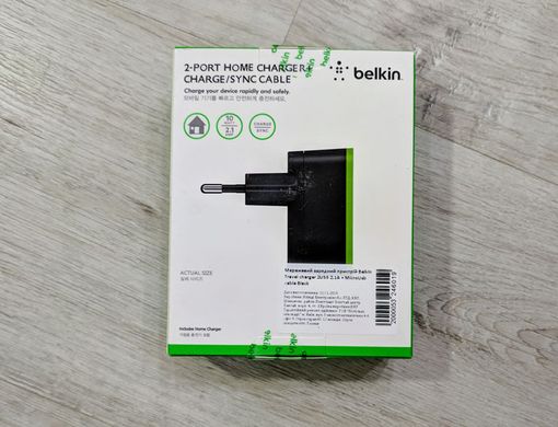 Мережевий зарядний пристрій Belkin Travel charger 2USB 2.1A + MicroUsb cable Black