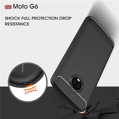 Захисний чохол Hybrid Carbon для Motorola Moto G6 - Brown