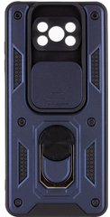 Удароміцний чохол GETMAN Ring для Xiaomi Poco X3 NFC / Poco X3 Pro - Camshield Blue