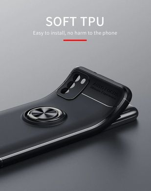 TPU чохол Deen ColorRing під магнітний тримач для Xiaomi Poco M3 - Black