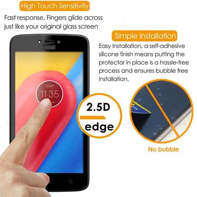 Full Cover защитное стекло для Motorola Moto C Plus "black"