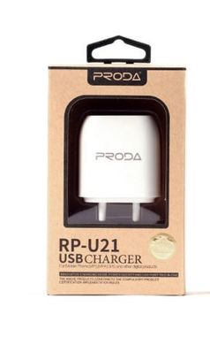 Мережеве ЗП REMAX Proda 2 USB 1A/2.1A EU