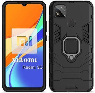 Удароміцний чохол Transformer Ring для Xiaomi Redmi 9C - Black