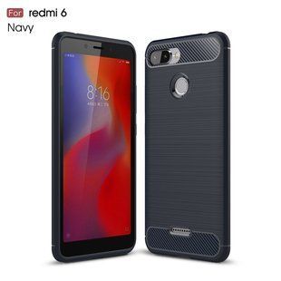 Силиконовый чехол Hybrid Carbon для Xiaomi Redmi 6 - Dark Blue