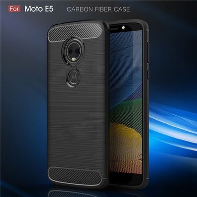 Силиконовый чехол Hybrid Carbon для Motorola Moto E5 / Moto G6 Play - Black