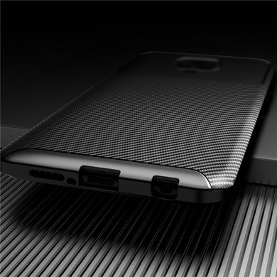 Силиконовый чехол Hybrid Carbon для Xiaomi Redmi Note 9S - Black