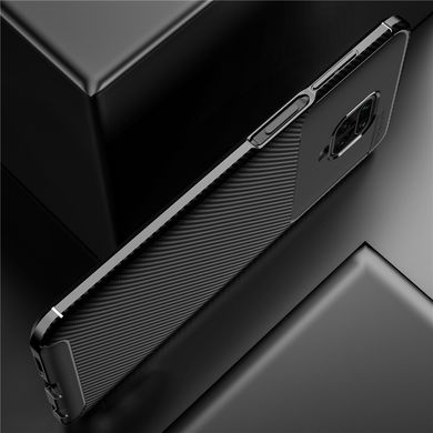 Силиконовый чехол Hybrid Carbon для Xiaomi Redmi Note 9S - Blue