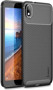 Силиконовый чехол Ipaky Premium Carbon для Xiaomi Redmi 7A - Black