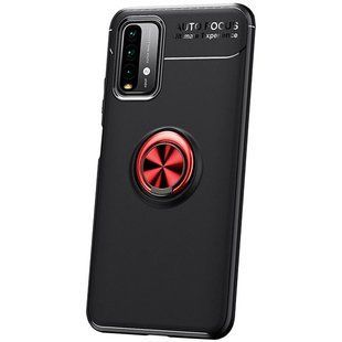 Чохол Hybrid Ring for Magnet для Xiaomi Poco M3 / Redmi 9T / Redmi Note 9 4G - Black+Red