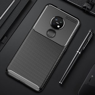 Чехол Premium Carbon для Nokia 7.2 / Nokia 6.2 - Black