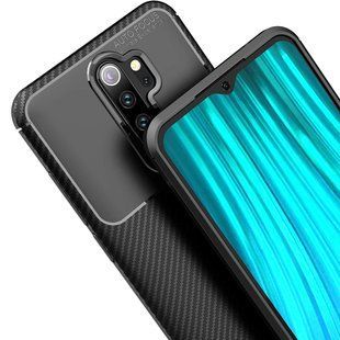 Силиконовый чехол Hybrid Carbon для Xiaomi Redmi Note 8 Pro - Black