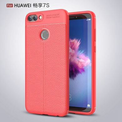 Защитный чехол Hybrid Leather для Huawei P Smart - Red