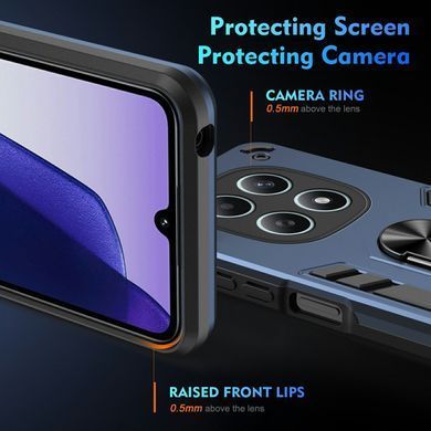 Противоударный чехол Transformer Ring для Xiaomi Redmi Note 15 (4G/5G) - Black