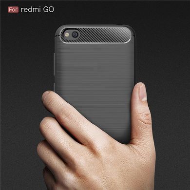 Силиконовый чехол Hybrid Carbon для Xiaomi Redmi Go - Black