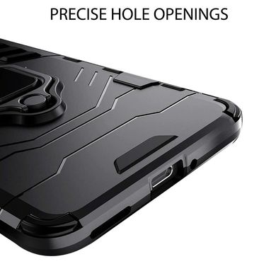 Ударопрочный чехол Transformer Ring для Samsung Galaxy A12/M12 - Black