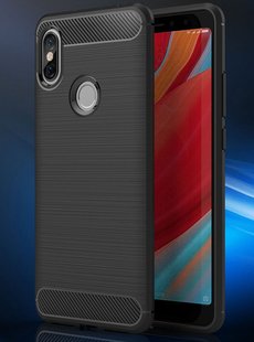 Силиконовый чехол Hybrid Carbon для Xiaomi Redmi S2 - Black