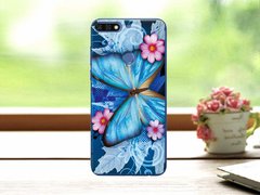 Чехол с рисунком для для Huawei Y7 2018 / Y7 Prime 2018 / Honor 7C Pro - Яркая бабочка