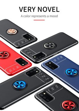 Защитный чехол Hybrid Magnet Ring для Samsung Galaxy A03S - Black+Red