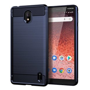 Чехол Hybrid Carbon для Nokia 1 Plus - Blue