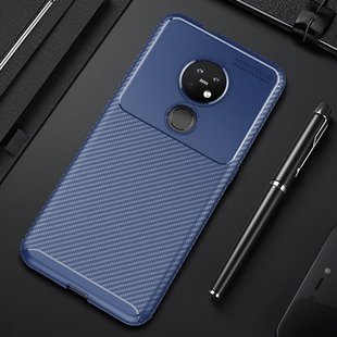 Чехол Premium Carbon для Nokia 7.2 / Nokia 6.2 - Blue