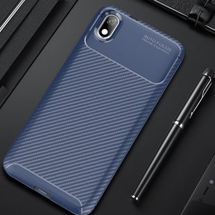 Силиконовый чехол Ipaky Premium Carbon для Xiaomi Redmi 7A - Dark Blue