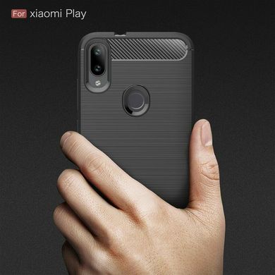 Силиконовый чехол Hybrid Carbon для Xiaomi Mi Play - Black