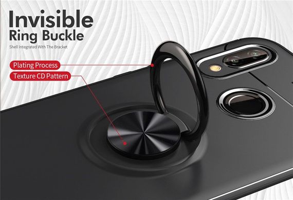 Захисний чохол Ring з магнітним тримачем для Huawei P Smart 2019 - Black