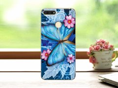 Чехол с рисунком для Huawei Y6 PRIME 2018 - Яркая бабочка
